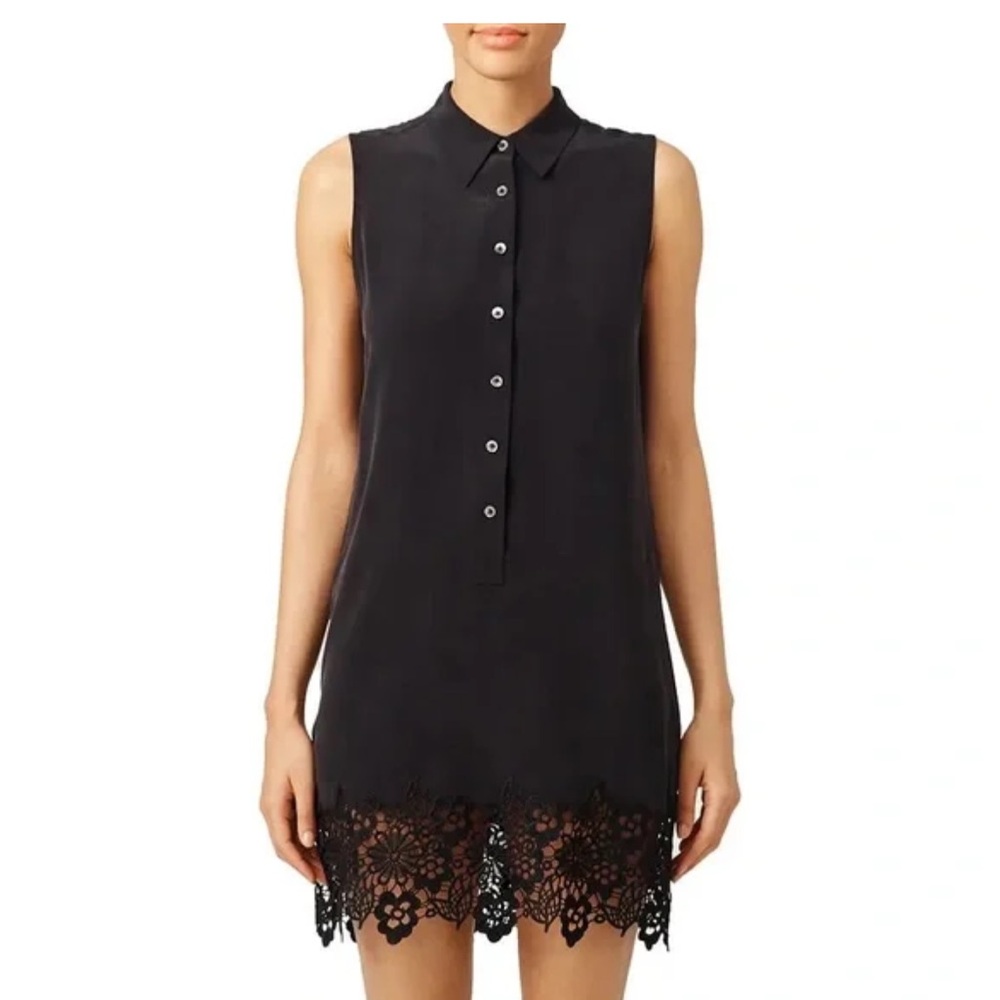 Bundle 👗Equipment Black Sleeveless Dress & Tracy Reese Rushed Boatneck Dress